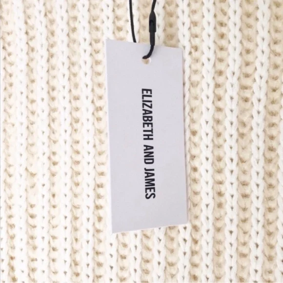 Elizabeth and James Cream Fisherman’s Rib Sweater SIze XXL - Picture 6 of 13